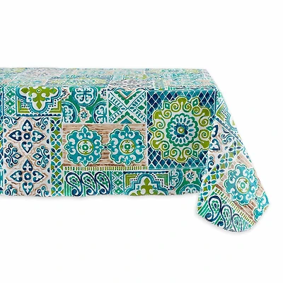 Design Imports Spanish Tile Vinyl Tablecloths