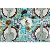 Design Imports Spanish Tile Vinyl Tablecloths