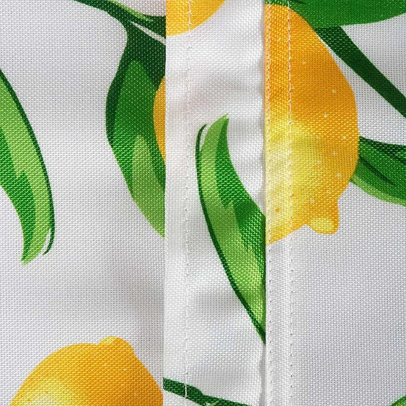 Design Imports Lemon Bliss Print Outdoor With Zipper Tablecloth