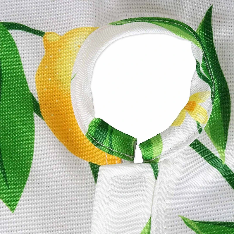 Design Imports Lemon Bliss Print Outdoor With Zipper Tablecloth