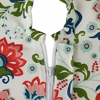 Design Imports Garden Floral Print Outdoor  With Zipper Tablecloth