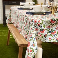 Design Imports Garden Floral Print Outdoor  With Zipper Tablecloth