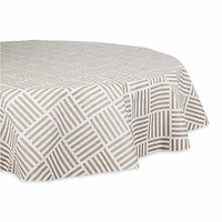 Design Imports Navy Grid Vinyl Tablecloth