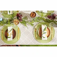Design Imports Navy Grid Vinyl Tablecloth