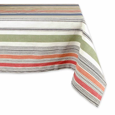 Design Imports Warm Stripe Tablecloth