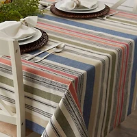 Design Imports Warm Stripe Tablecloth