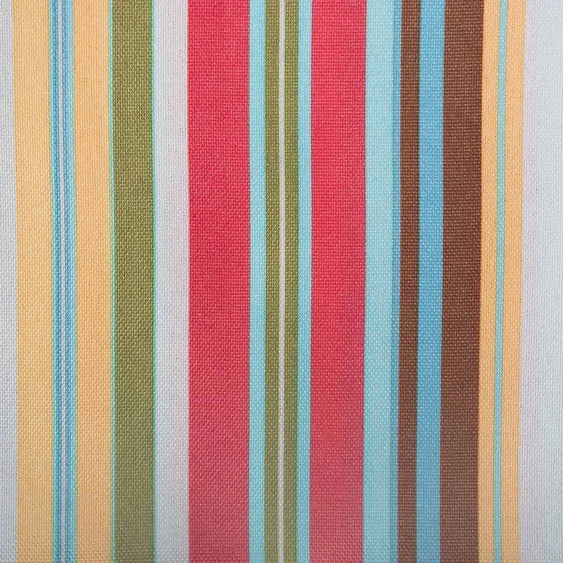 Design Imports Summer Stripe Outdoor  With Zipper Tablecloth