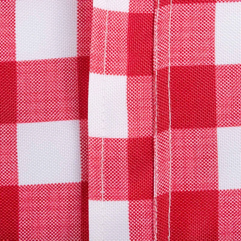 Design Imports Tango Red Check Outdoor With Zipper Tablecloth