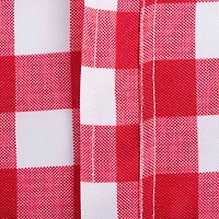 Design Imports Tango Red Check Outdoor  With Zipper Tablecloth