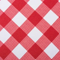 Design Imports Tango Red Check Outdoor  With Zipper Tablecloth