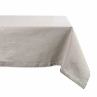 Design Imports Natural Solid Chambray Tablecloth