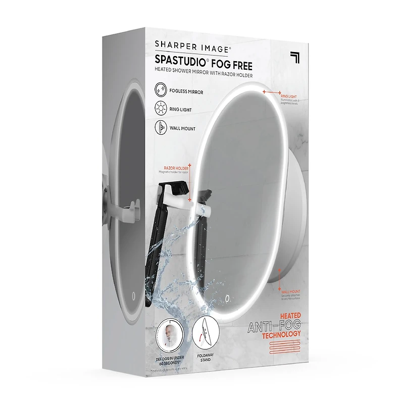 Sharper Image Spastudio® Heated Shower Mirror
