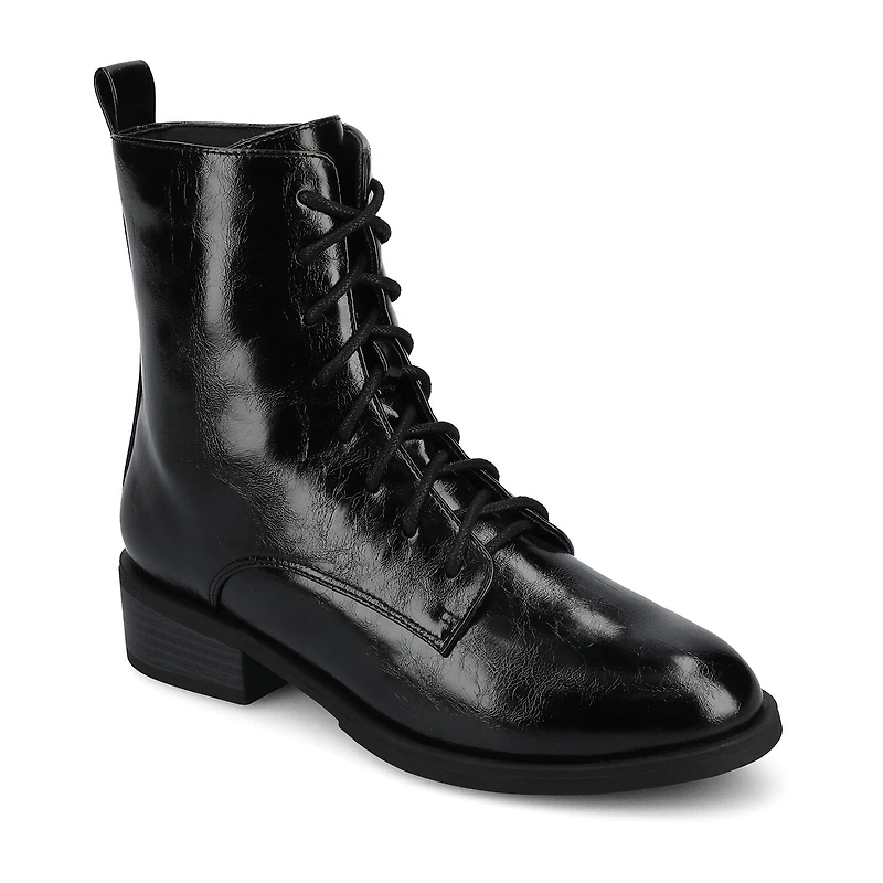 Journee Collection Womens Flat Heel Combat Boots
