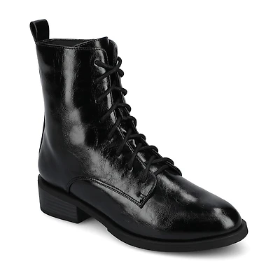 Journee Collection Womens Flat Heel Combat Boots