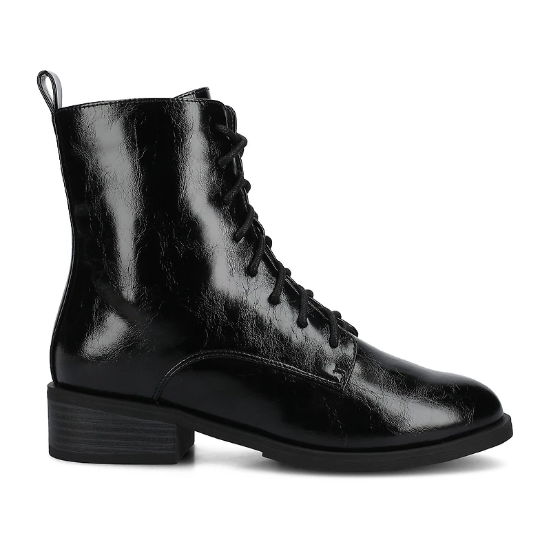 Journee Collection Womens Flat Heel Combat Boots