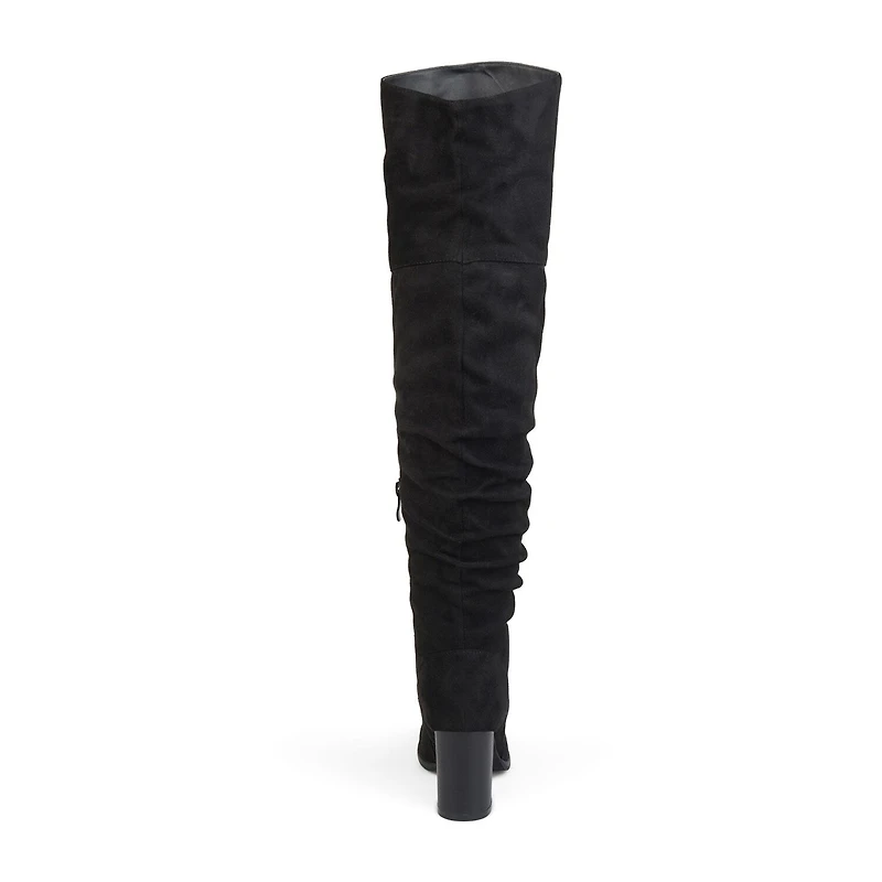 Journee Collection Womens Kaison Stacked Heel Over the Knee Boots