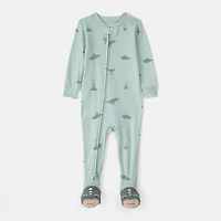Carter's Baby Boys Footed Round Neck Long Sleeve One Piece Pajama