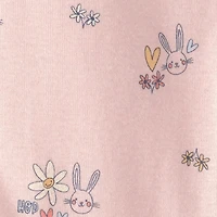 Carter's Baby Girls Footed Round Neck Long Sleeve One Piece Pajama