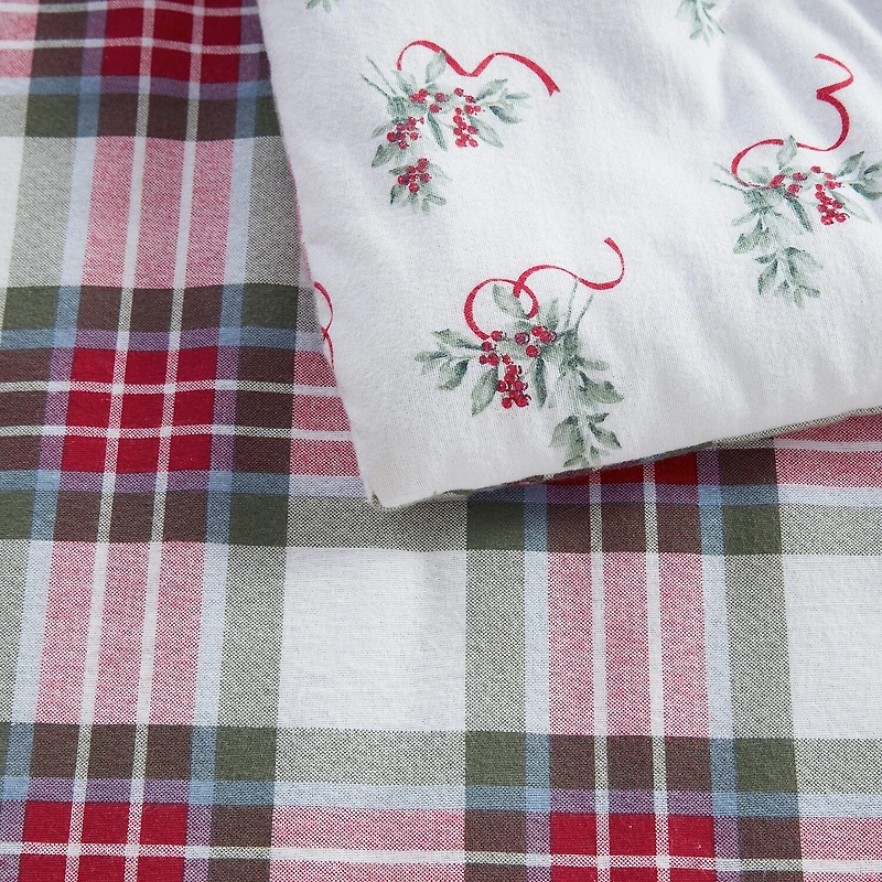 Martha Stewart Yuletide Spruce Plaid Easy Care Comforter Set