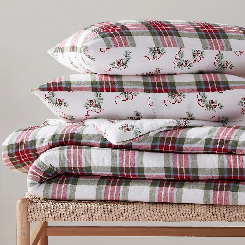 Martha Stewart Yuletide Spruce Plaid Easy Care Comforter Set