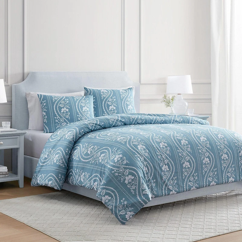 Martha Stewart Sophia Stripe Easy Care Comforter Set