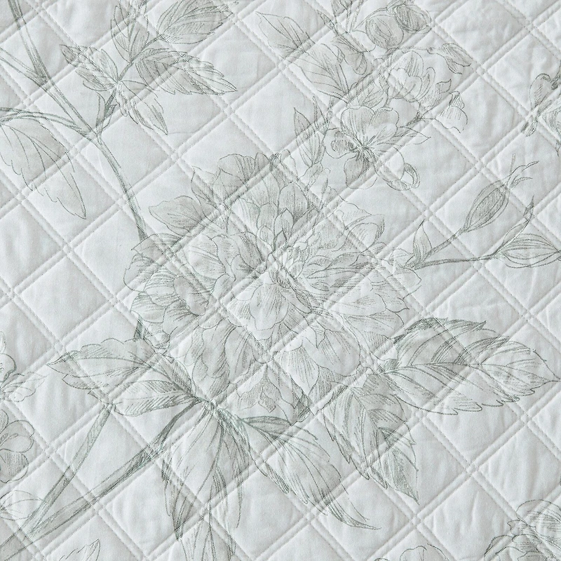 Martha Stewart Vine Flora Easy Care Quilt Set