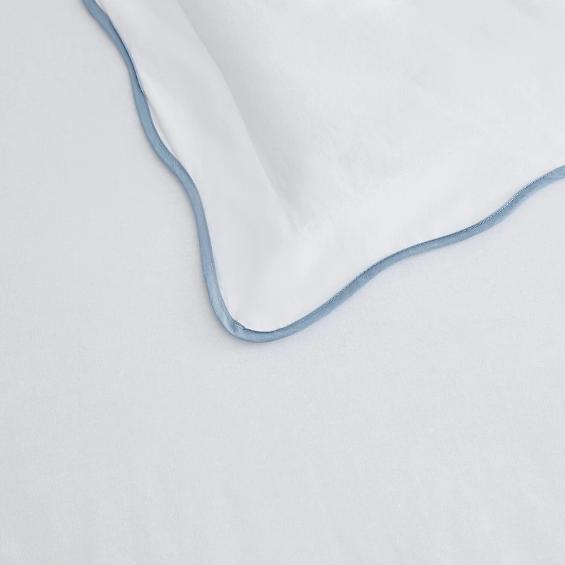 Martha Stewart Simple Scallop Easy Care Duvet Cover Set