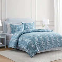 Martha Stewart Sophia Stripe Easy Care Duvet Cover Set