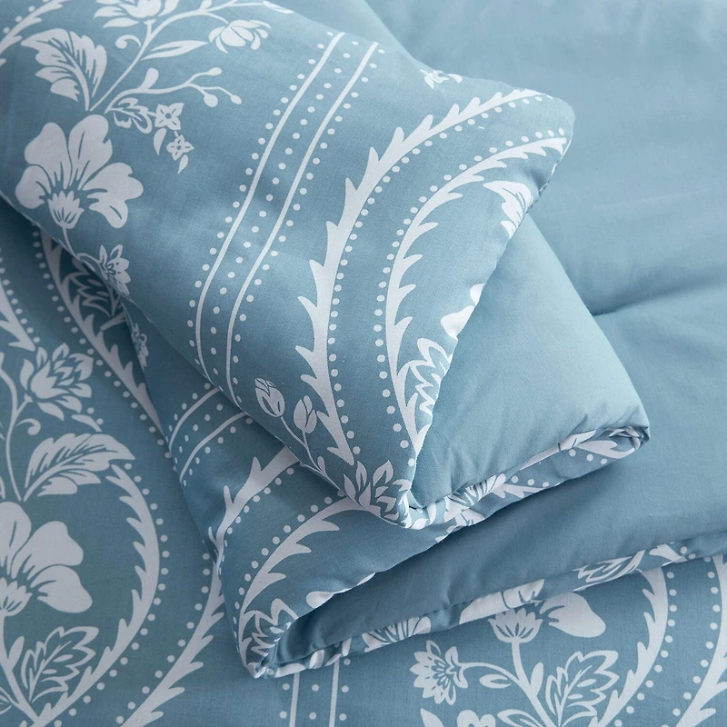 Martha Stewart Sophia Stripe Easy Care Duvet Cover Set