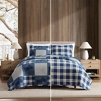 Eddie Bauer Moose Patchwork Easy Care Quilt Set
