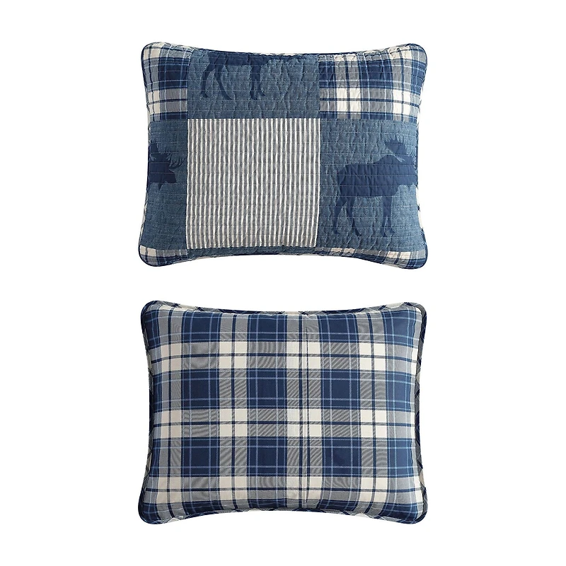 Eddie Bauer Moose Patchwork Easy Care Quilt Set