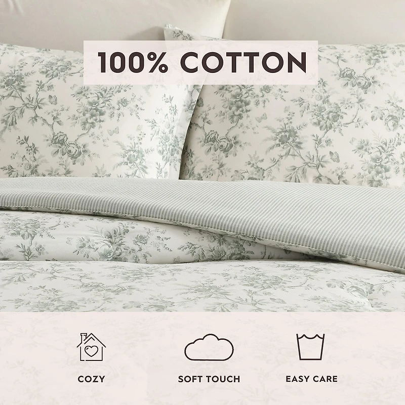 Laura Ashley Walled Garden Easy Care Comforter Set