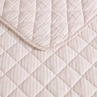 Laura Ashley Tessas Stripe Easy Care Quilt Set