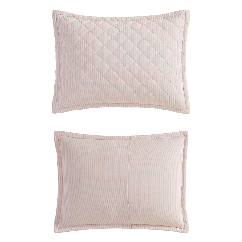 Laura Ashley Tessas Stripe Easy Care Quilt Set