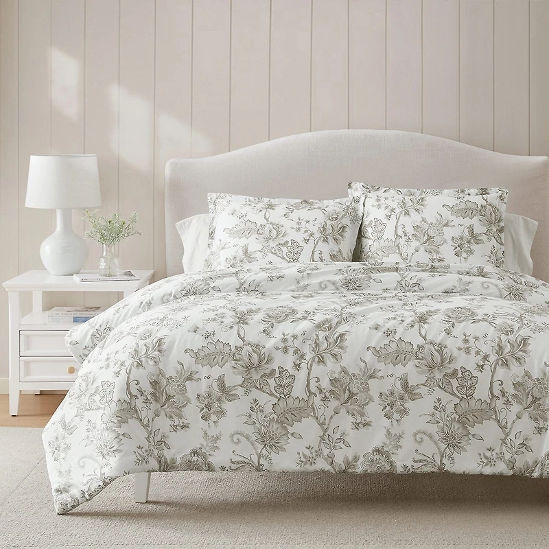 Martha Stewart Avery Floral Easy Care Duvet Cover Set