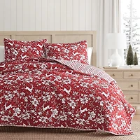 Martha Stewart Dancing Deer Easy Care Quilt Set