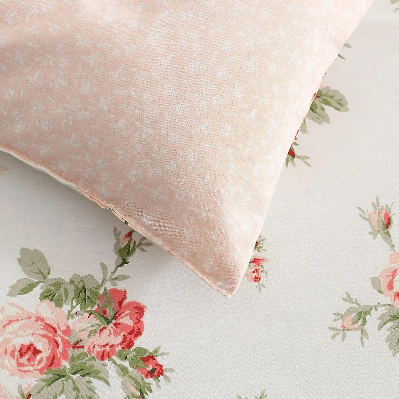 Laura Ashley Ribbon Bouquet Easy Care Comforter Set