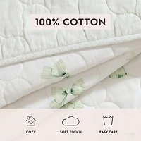 Laura Ashley Bouncy Bows Easy Care Quilt Set