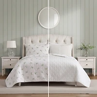 Laura Ashley Bouncy Bows Easy Care Quilt Set
