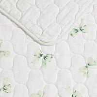 Laura Ashley Bouncy Bows Easy Care Quilt Set