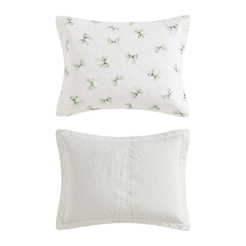 Laura Ashley Bouncy Bows Easy Care Quilt Set