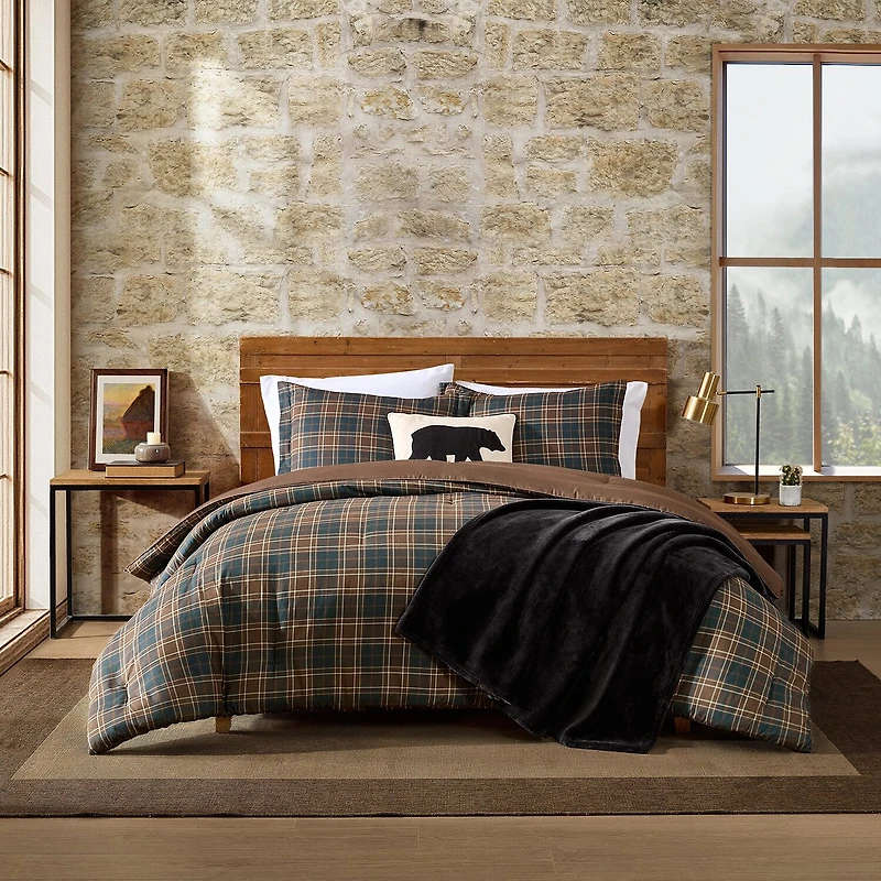 Eddie Bauer Huntley Plaid Easy Care Comforter Set