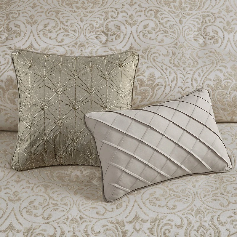 Madison Park Maisie 12-pc. Damask Jacquard Complete Bedding Set with Sheets
