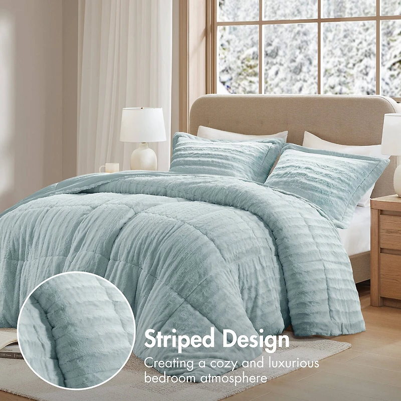 Madison Park York 3-pc. Faux Fur Midweight Comforter Set