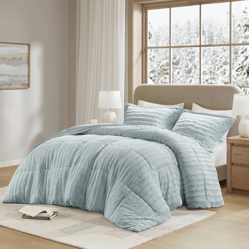 Madison Park York 3-pc. Faux Fur Midweight Comforter Set