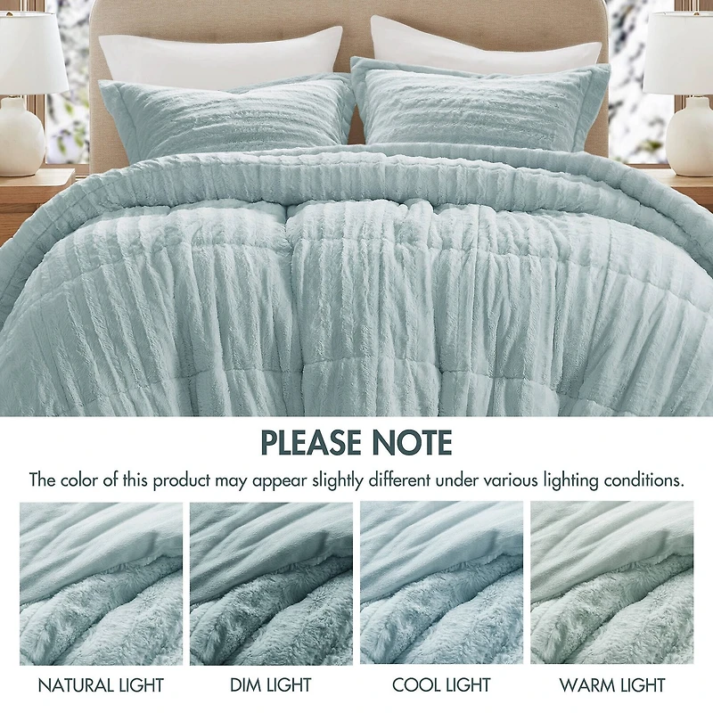 Madison Park York 3-pc. Faux Fur Midweight Comforter Set