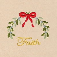 Linum Home Textiles Christmas Ideals Embroidered 2-pc. Hand Towel