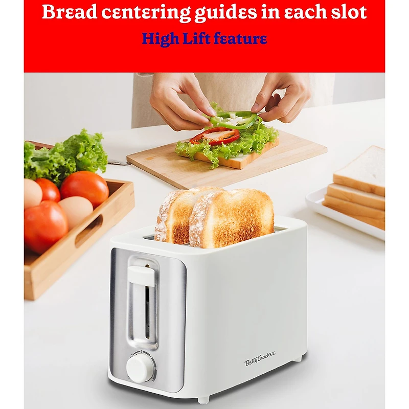 Betty Crocker 2-Slice Electric Toaster