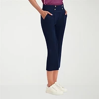 Stella Parker Womens Ankle Mid Rise Cropped Pant