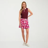 Stella Parker Womens 17" Mid Rise Stretch Fabric Knit Skort